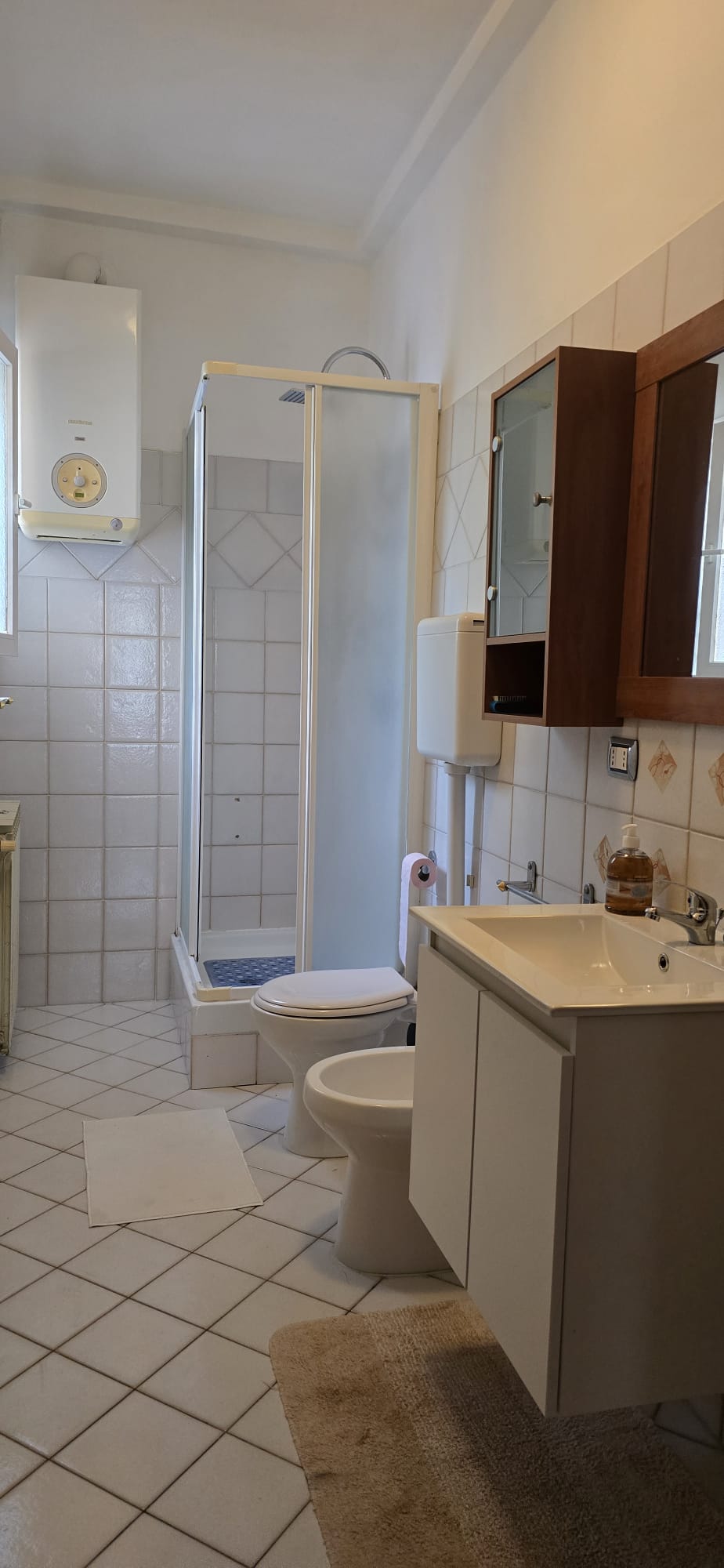 Bagno dell'appartamento, terza vista dettaglio doccia
